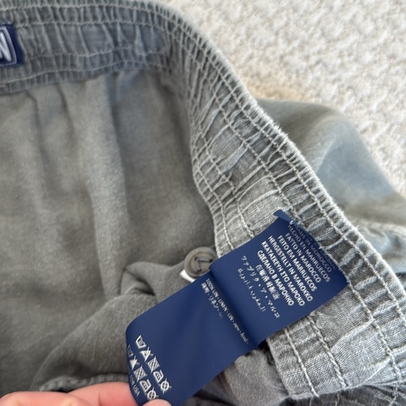 Vilebrequin Baie Straight-Leg Linen Drawstring Cargo Shorts Green - Picture 6 of 9